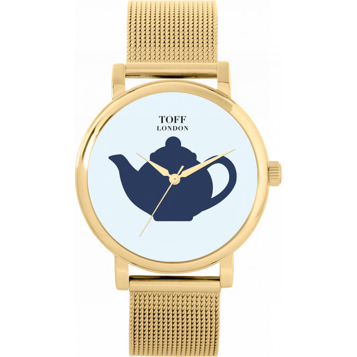 Ladies Blue Teapot Watch