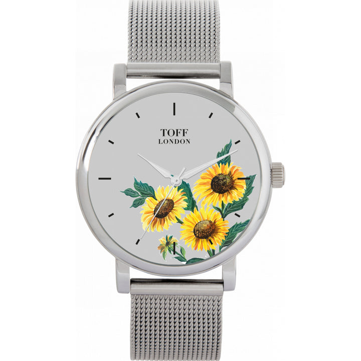 Ladies Yellow Sunflower Flower Watch