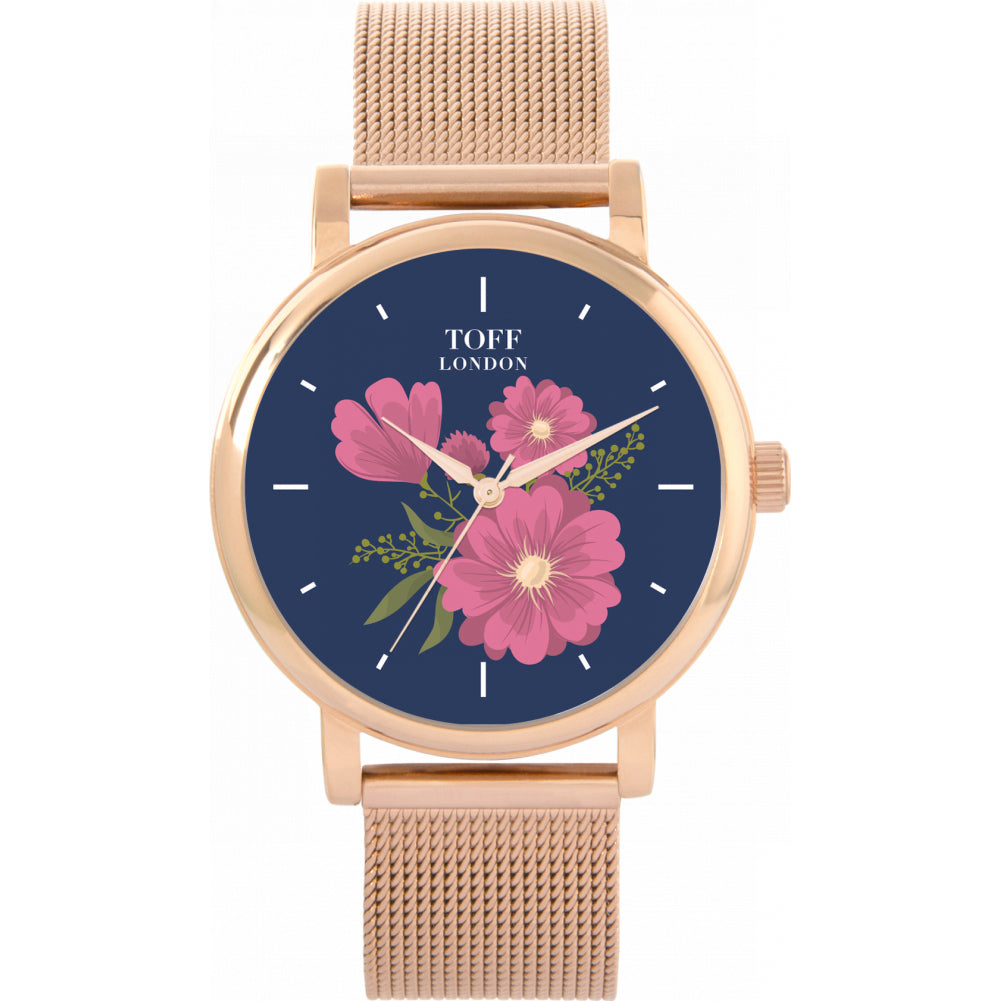 Ladies Pink Gerbera Flower Watch