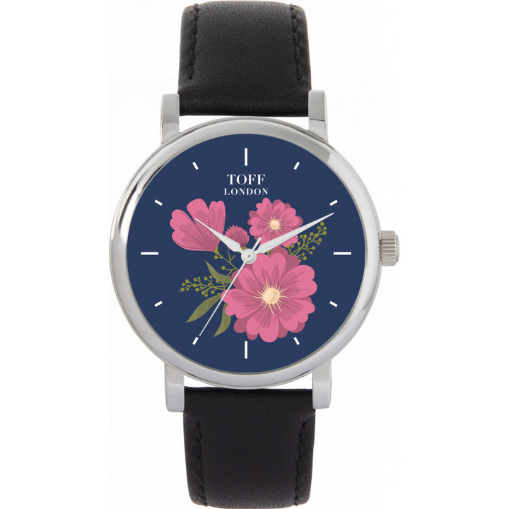 Ladies Pink Gerbera Flower Watch