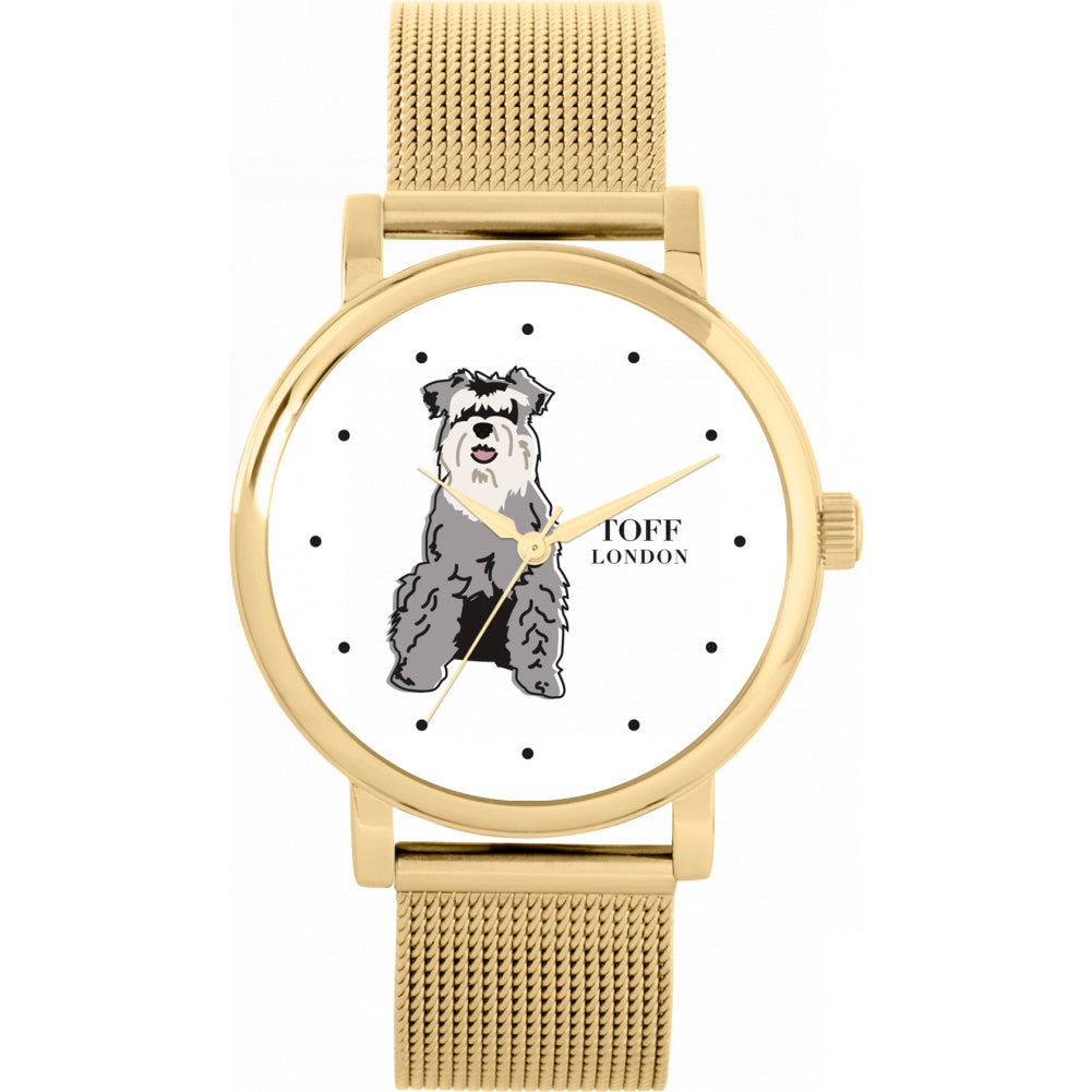 Ladies Grey Miniature Schnauzer Dog Watch