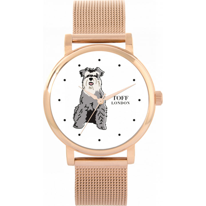 Ladies Grey Miniature Schnauzer Dog Watch