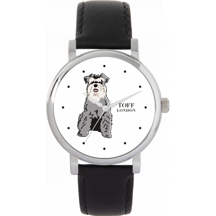 Ladies Grey Miniature Schnauzer Dog Watch