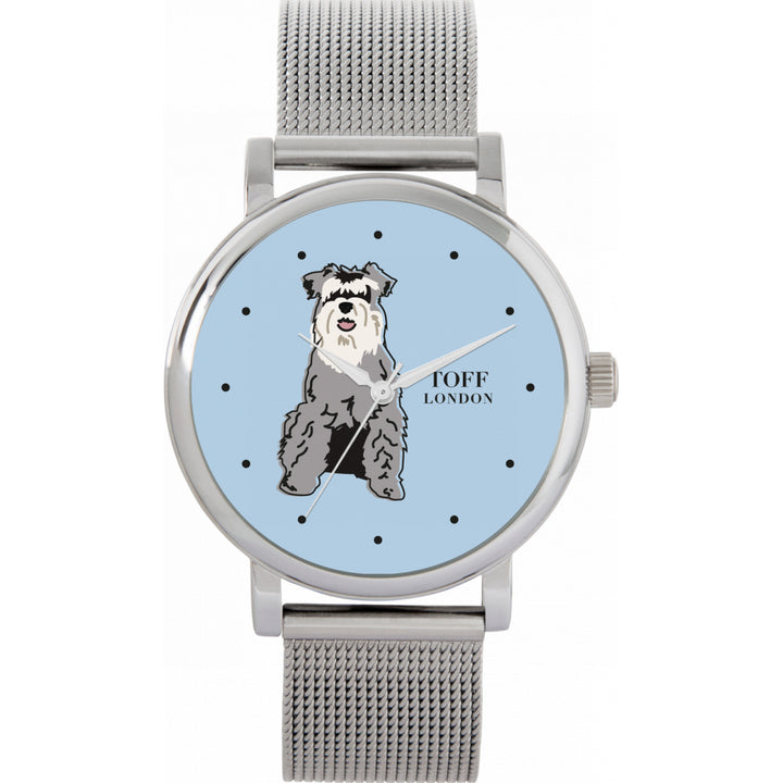 Ladies Grey Miniature Schnauzer Dog Watch
