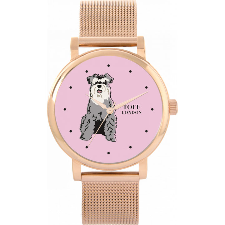Ladies Grey Miniature Schnauzer Dog Watch