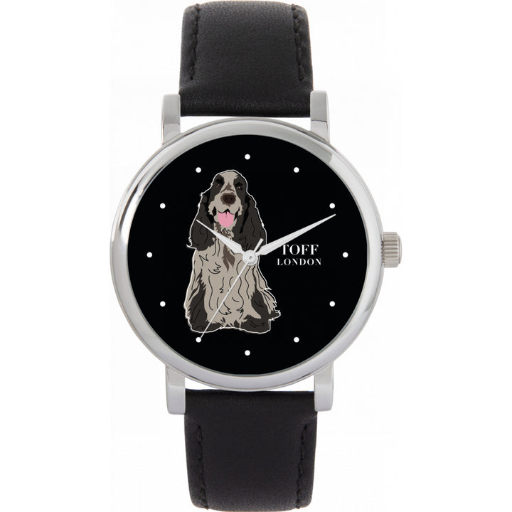 Ladies Grey Cocker Spaniel Dog Watch