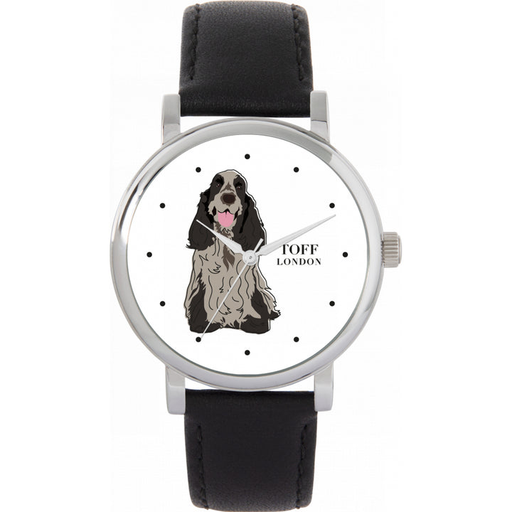 Ladies Grey Cocker Spaniel Dog Watch