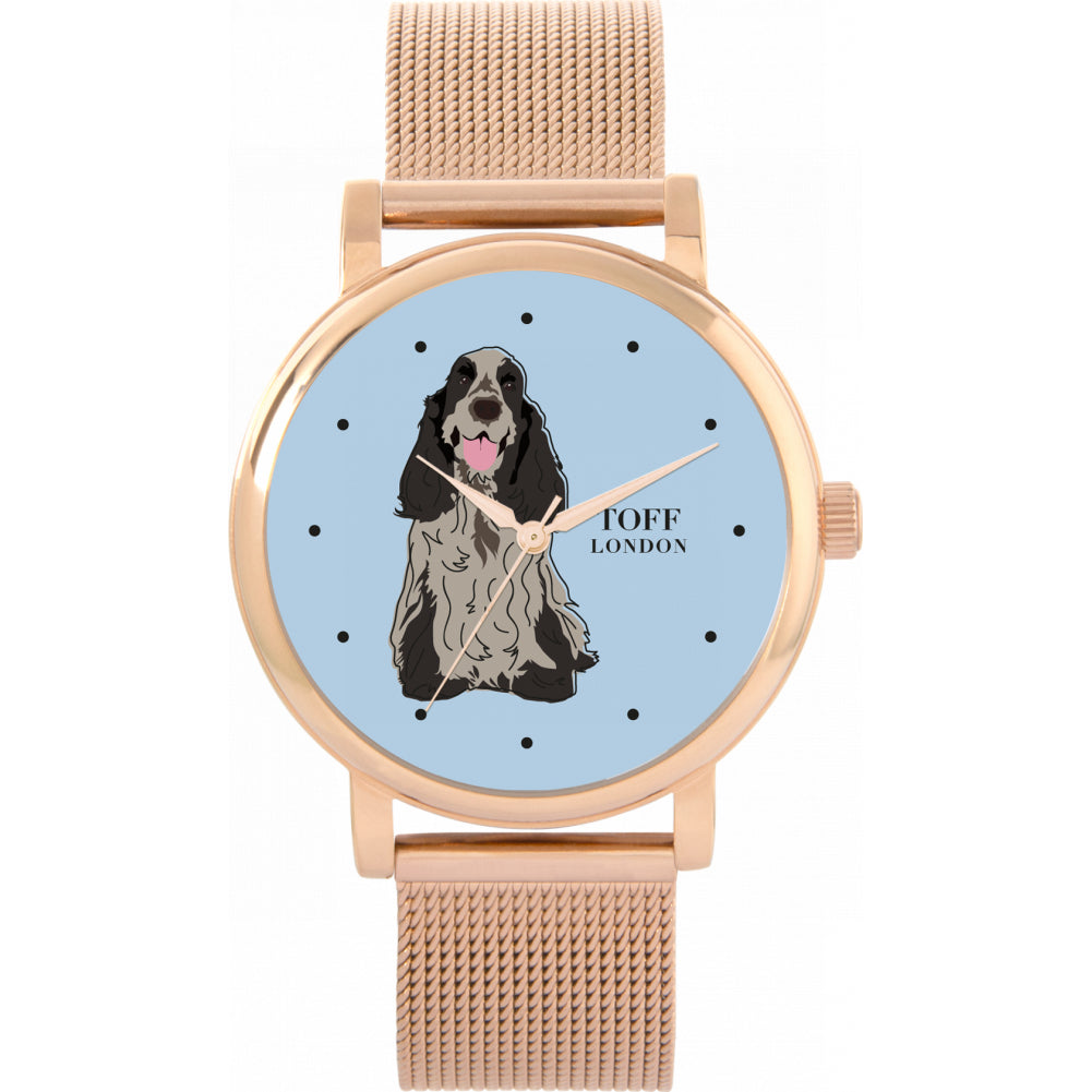 Ladies Grey Cocker Spaniel Dog Watch