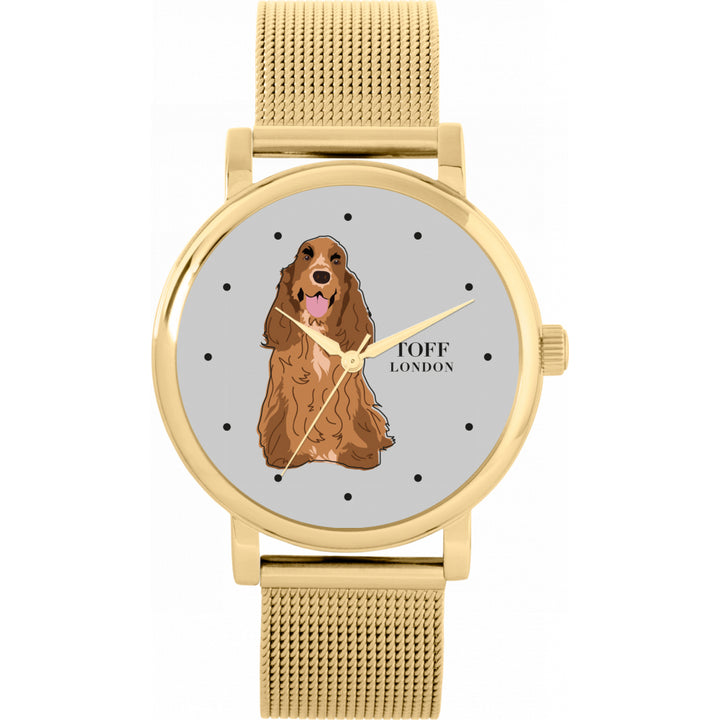 Ladies Brown Cocker Spaniel Dog Watch