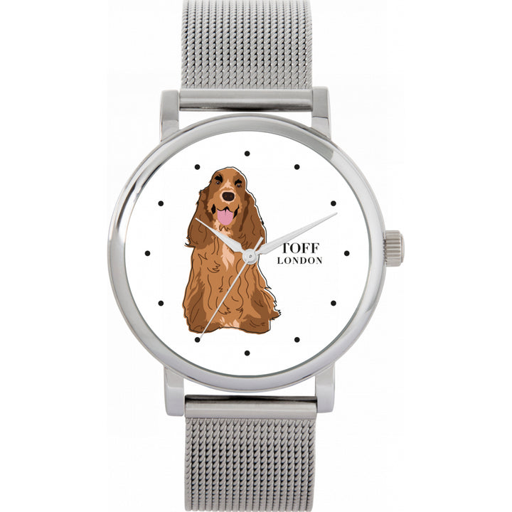 Ladies Brown Cocker Spaniel Dog Watch