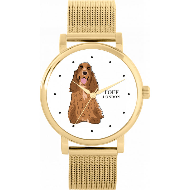 Ladies Brown Cocker Spaniel Dog Watch