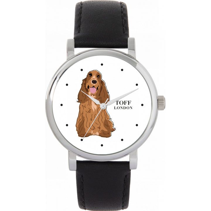 Ladies Brown Cocker Spaniel Dog Watch