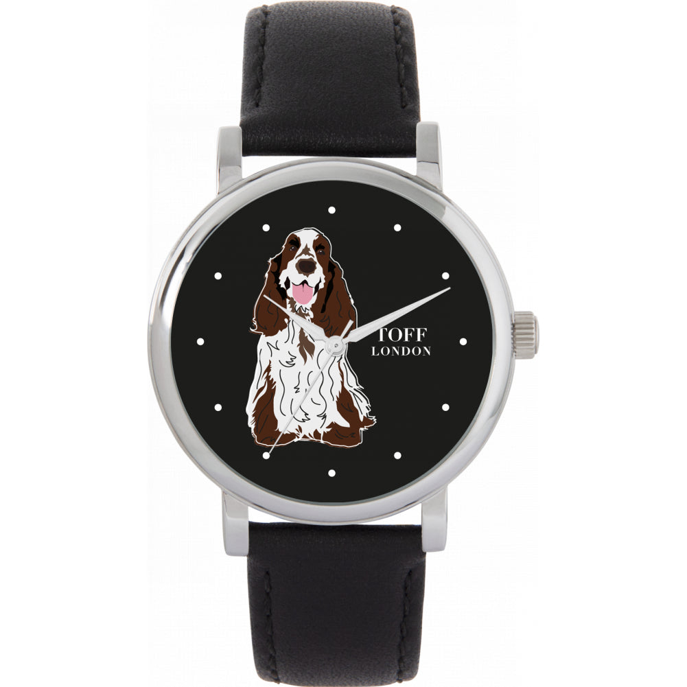 Ladies Brown And White Cocker Spaniel Dog Watch