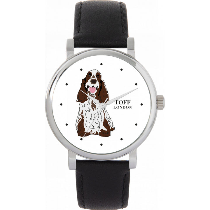 Ladies Brown And White Cocker Spaniel Dog Watch