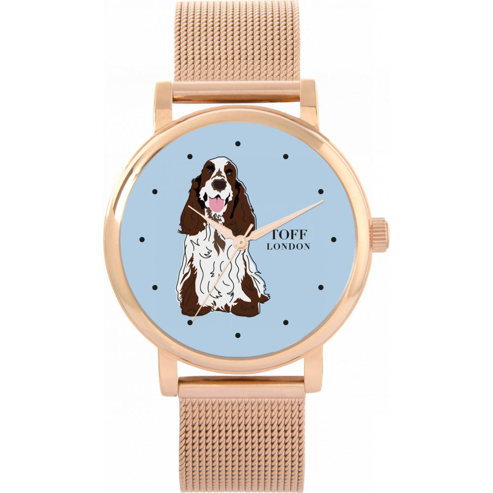 Ladies Brown And White Cocker Spaniel Dog Watch