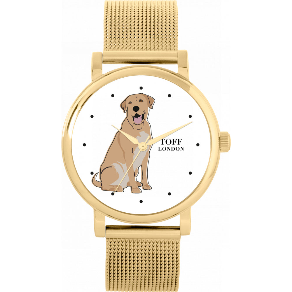 Ladies Beige Labrador Retriever Dog Watch