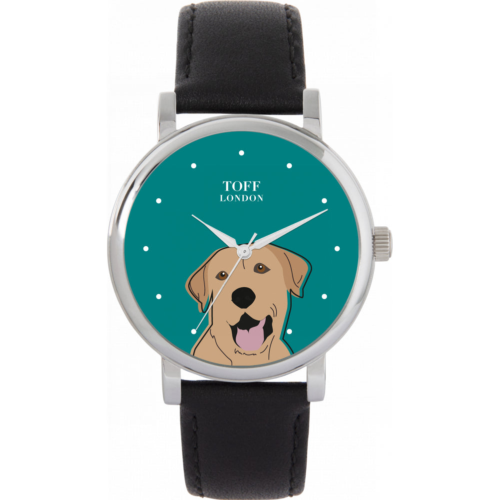 Ladies Beige Labrador Retriever Dog Head Watch
