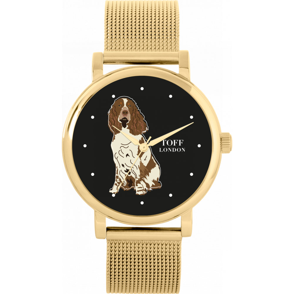 Ladies Brown And White Springer Spaniel Dog Watch