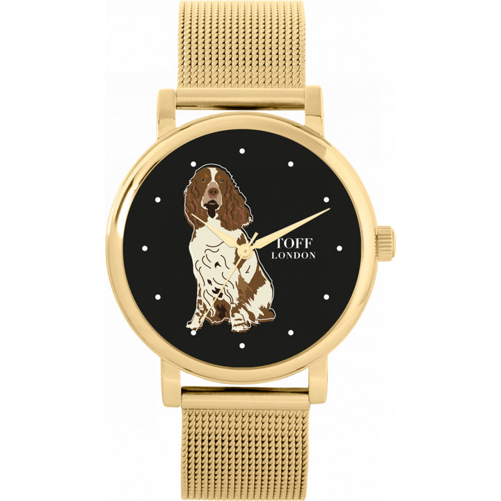 Ladies Brown And White Springer Spaniel Dog Watch