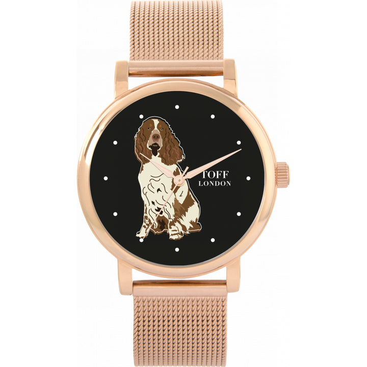 Ladies Brown And White Springer Spaniel Dog Watch