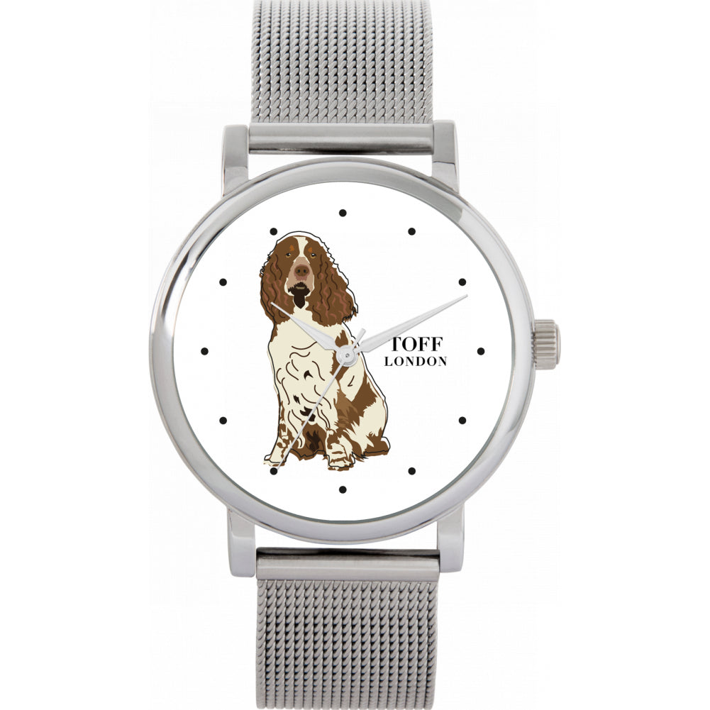 Ladies Brown And White Springer Spaniel Dog Watch