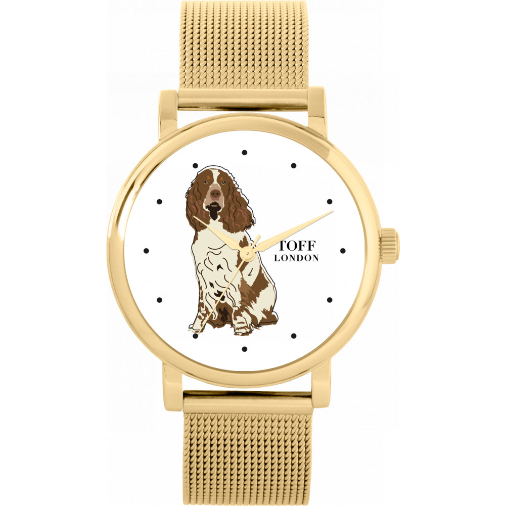 Ladies Brown And White Springer Spaniel Dog Watch