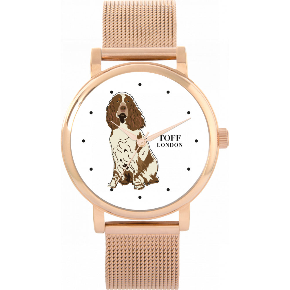 Ladies Brown And White Springer Spaniel Dog Watch