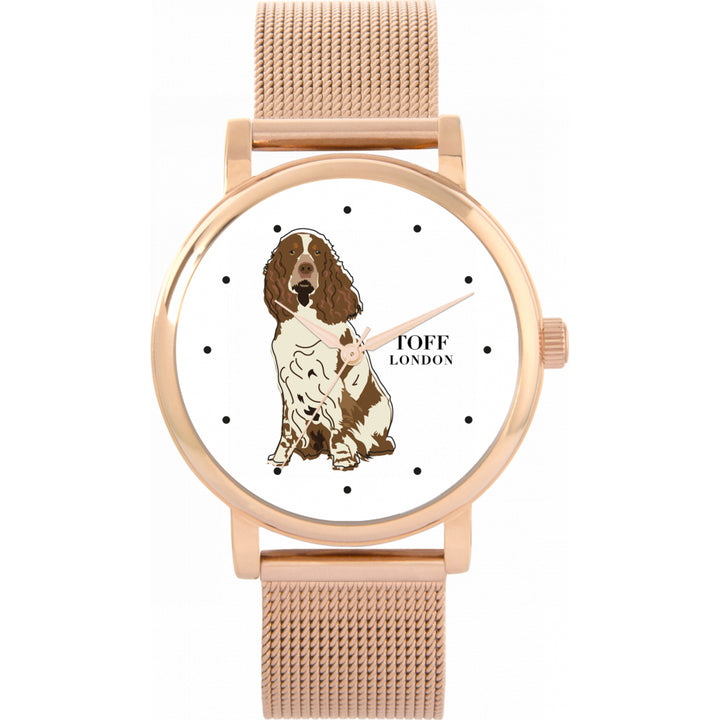 Ladies Brown And White Springer Spaniel Dog Watch