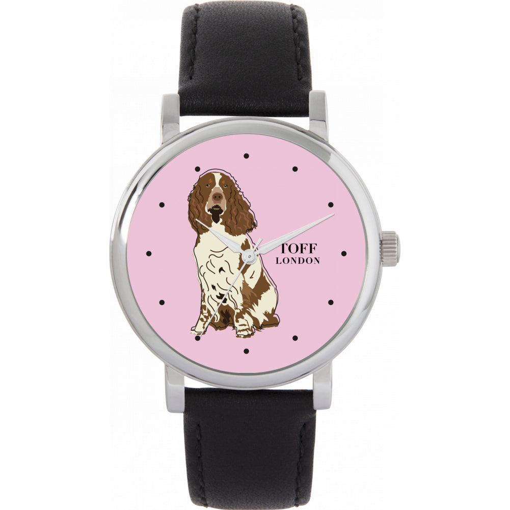 Ladies Brown And White Springer Spaniel Dog Watch
