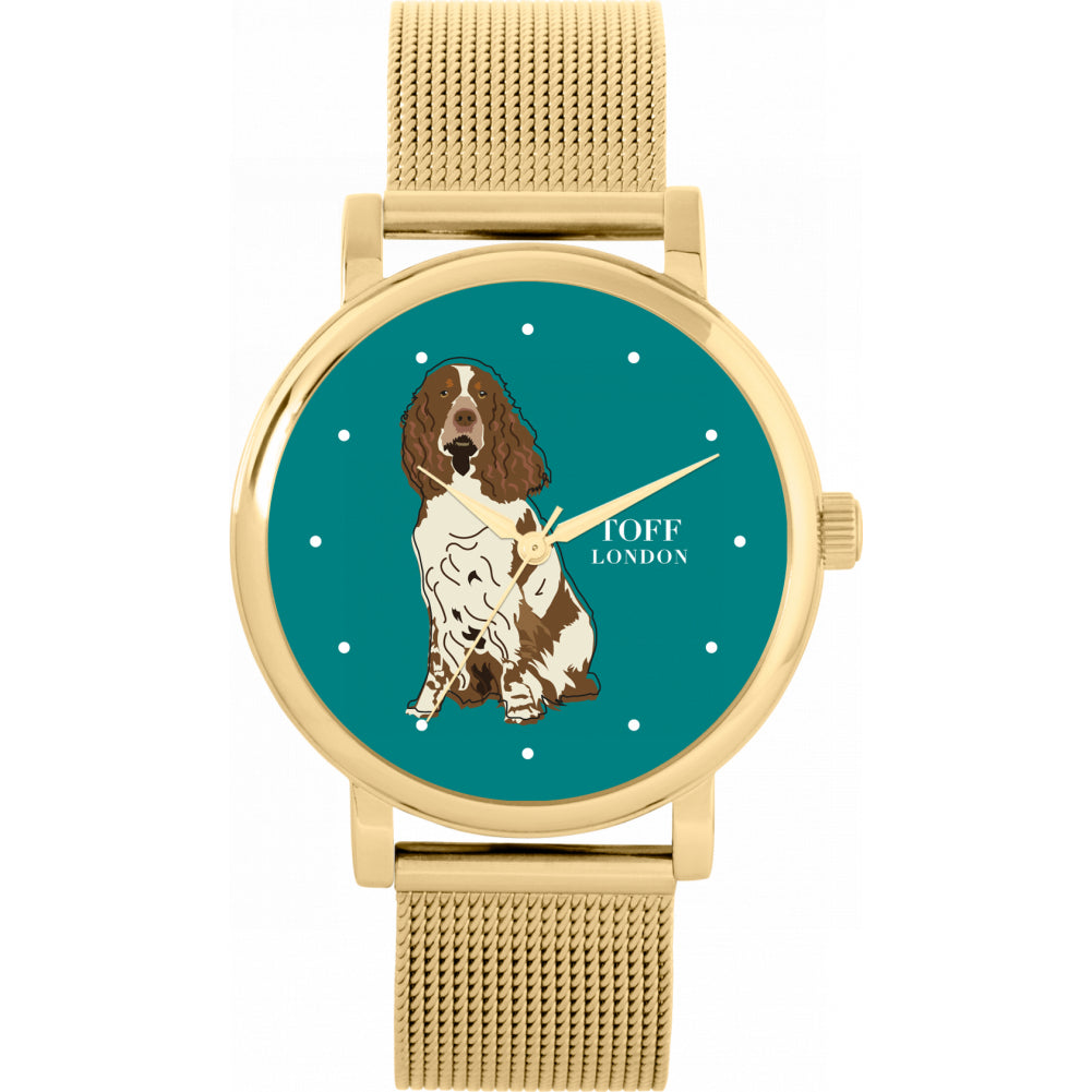 Ladies Brown And White Springer Spaniel Dog Watch