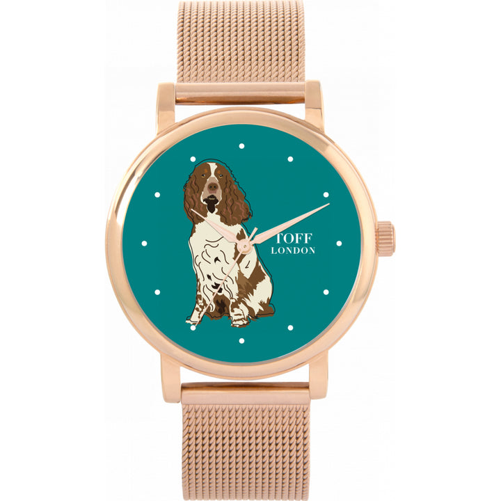 Ladies Brown And White Springer Spaniel Dog Watch