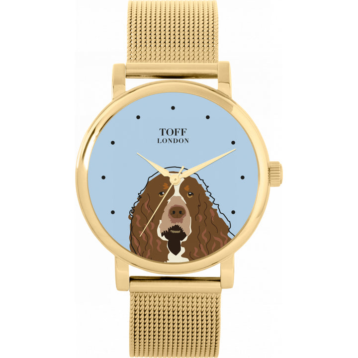 Ladies Brown And White Springer Spaniel Dog Head Watch
