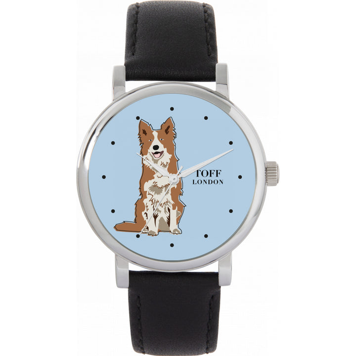 Ladies Brown And White Border Collie Dog Watch