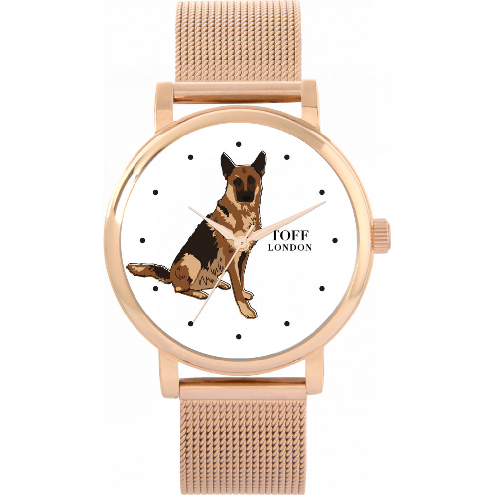 Ladies Brown German Shepherd Dog Watch