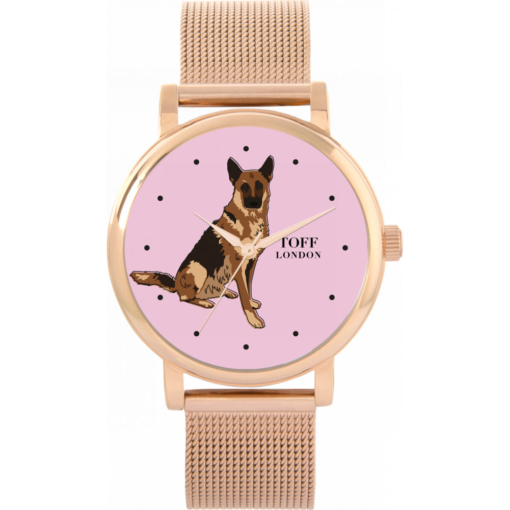 Ladies Brown German Shepherd Dog Watch