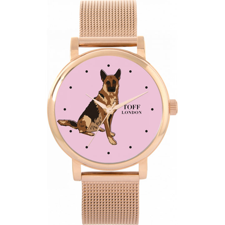 Ladies Brown German Shepherd Dog Watch