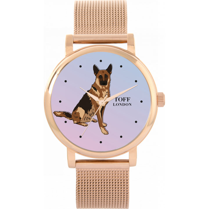 Ladies Brown German Shepherd Dog Watch
