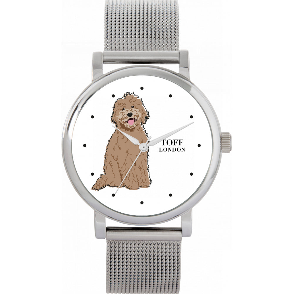 Ladies Beige Labradoodle Dog Watch