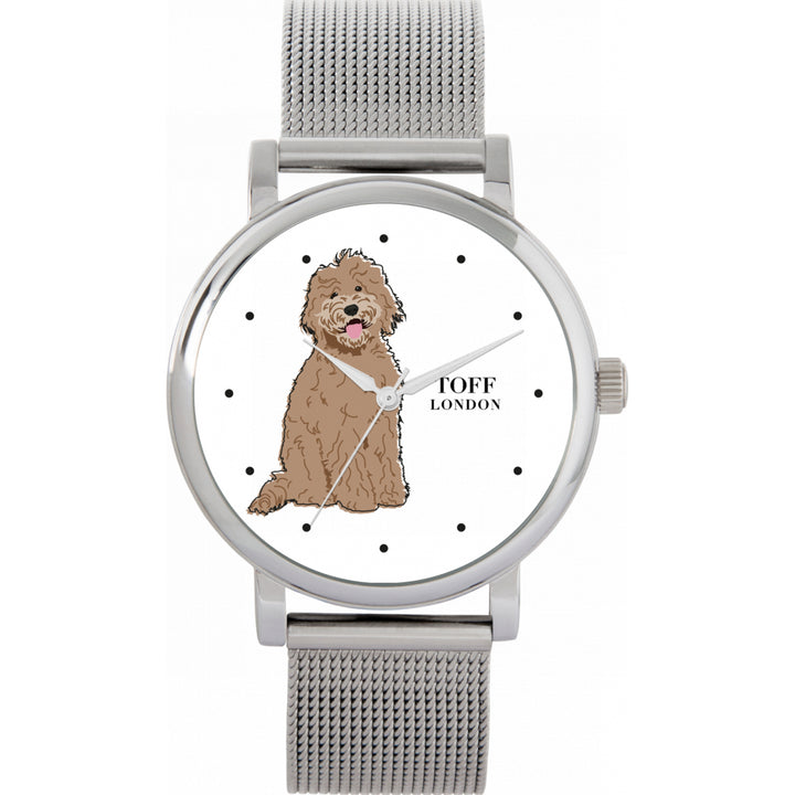 Ladies Beige Labradoodle Dog Watch