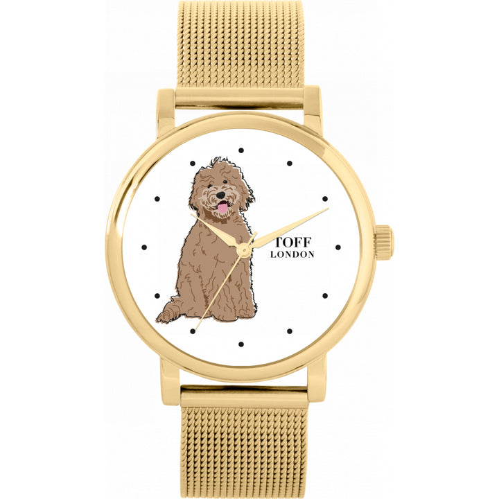 Ladies Beige Labradoodle Dog Watch