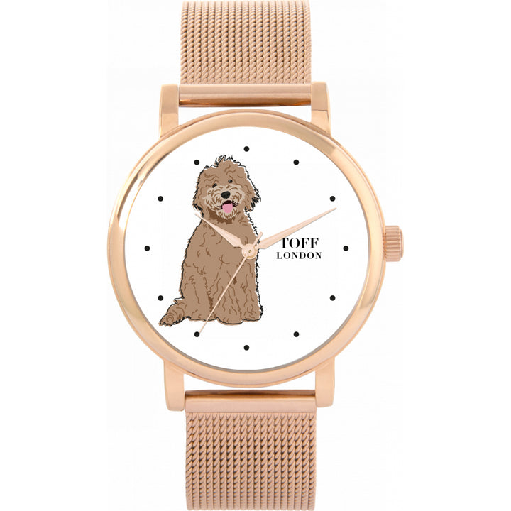 Ladies Beige Labradoodle Dog Watch