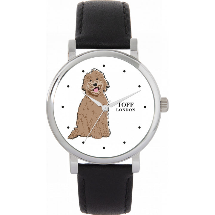 Ladies Beige Labradoodle Dog Watch