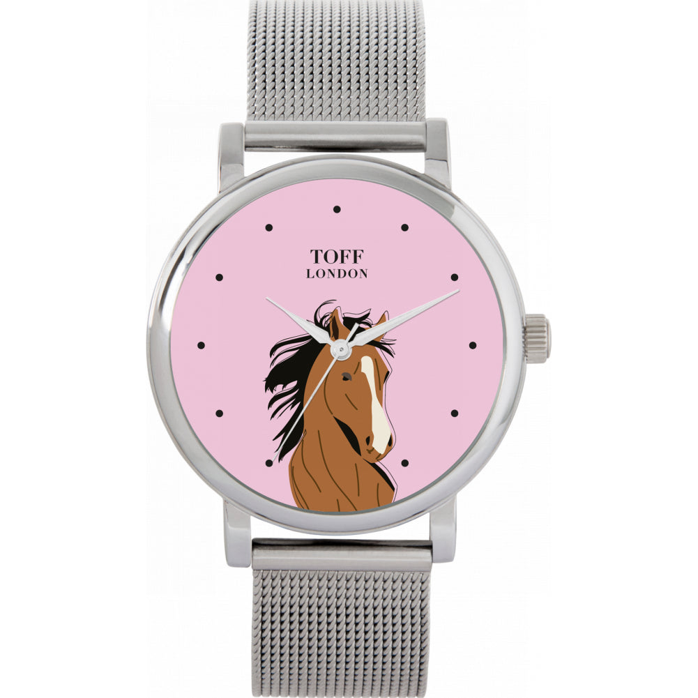 Ladies Brown Arabian Horse Head Watch