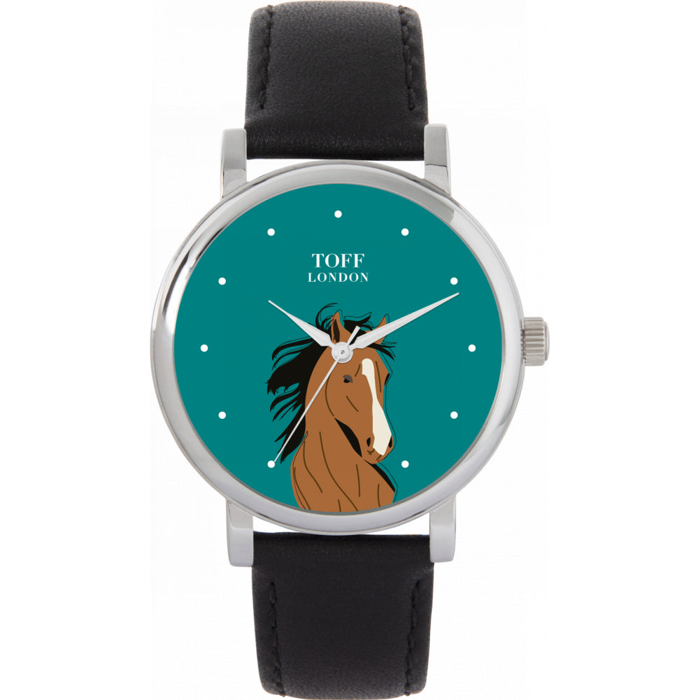 Ladies Brown Arabian Horse Head Watch