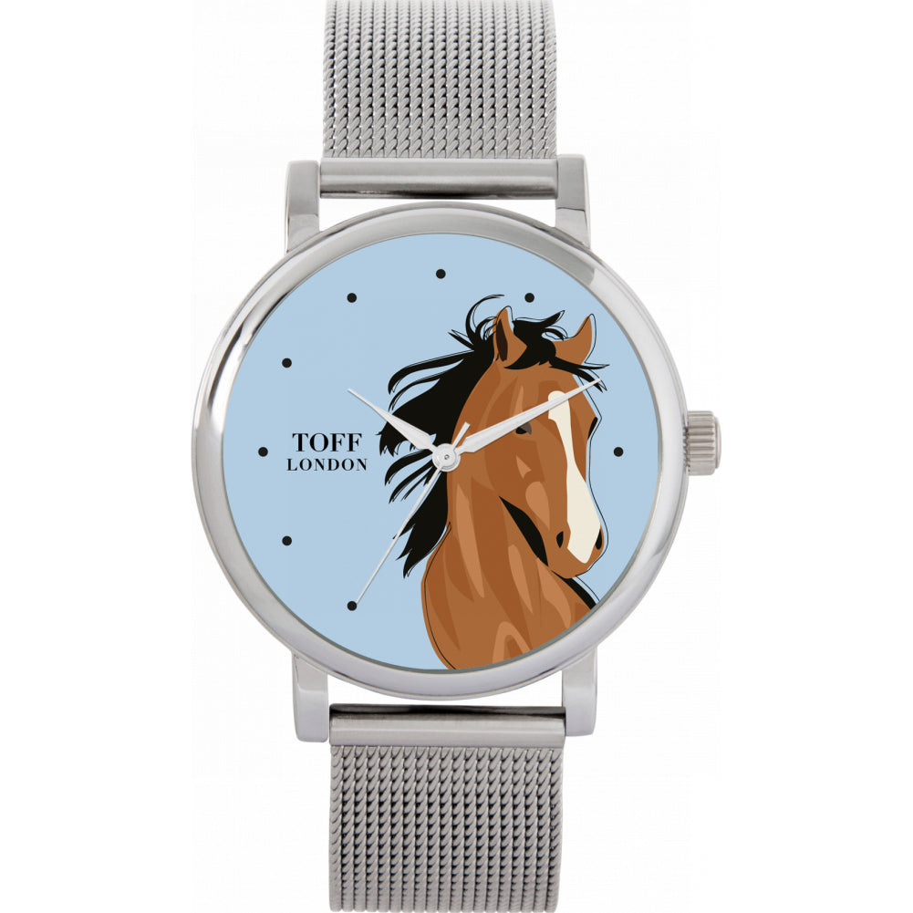 Ladies Brown Arabian Horse Head Watch