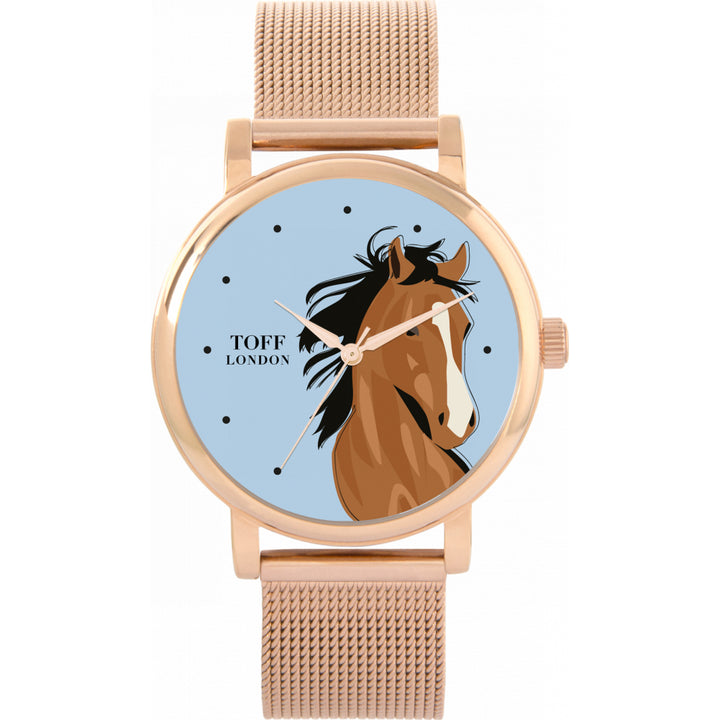 Ladies Brown Arabian Horse Head Watch