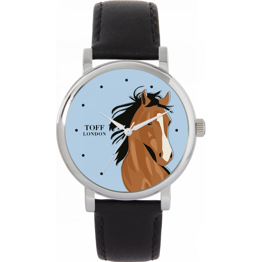 Ladies Brown Arabian Horse Head Watch