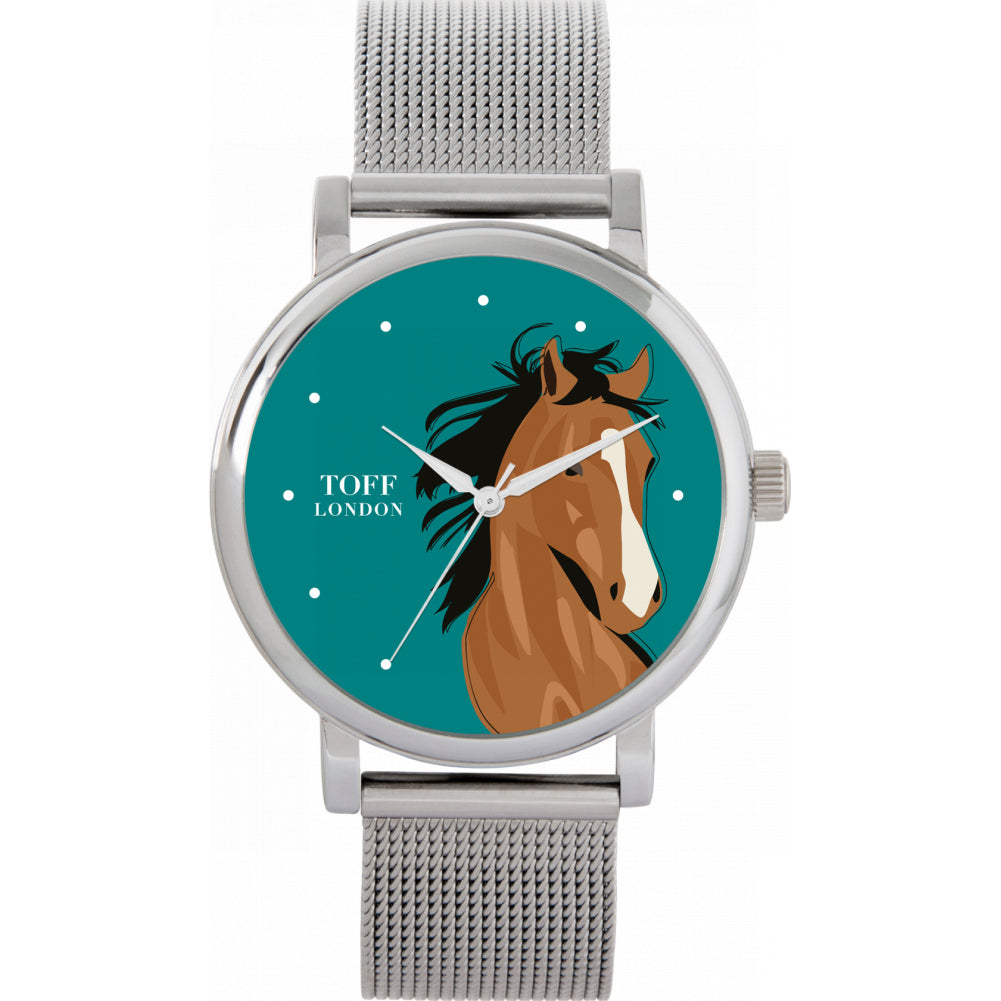 Ladies Brown Arabian Horse Head Watch