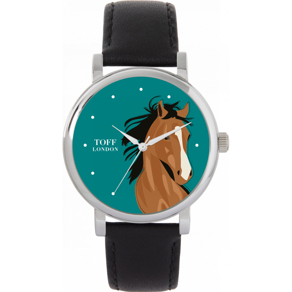 Ladies Brown Arabian Horse Head Watch