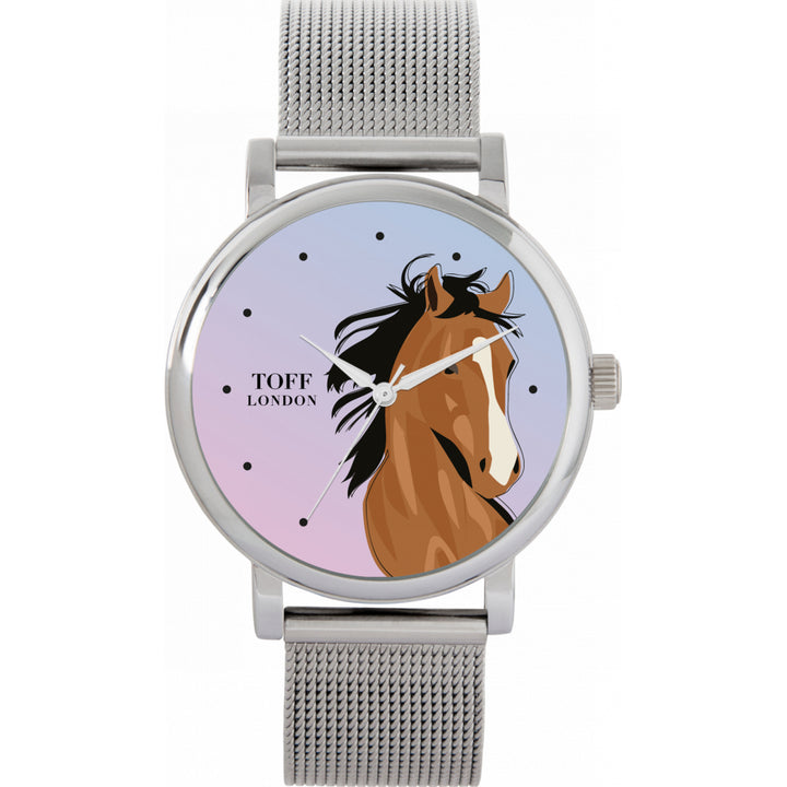 Ladies Brown Arabian Horse Head Watch